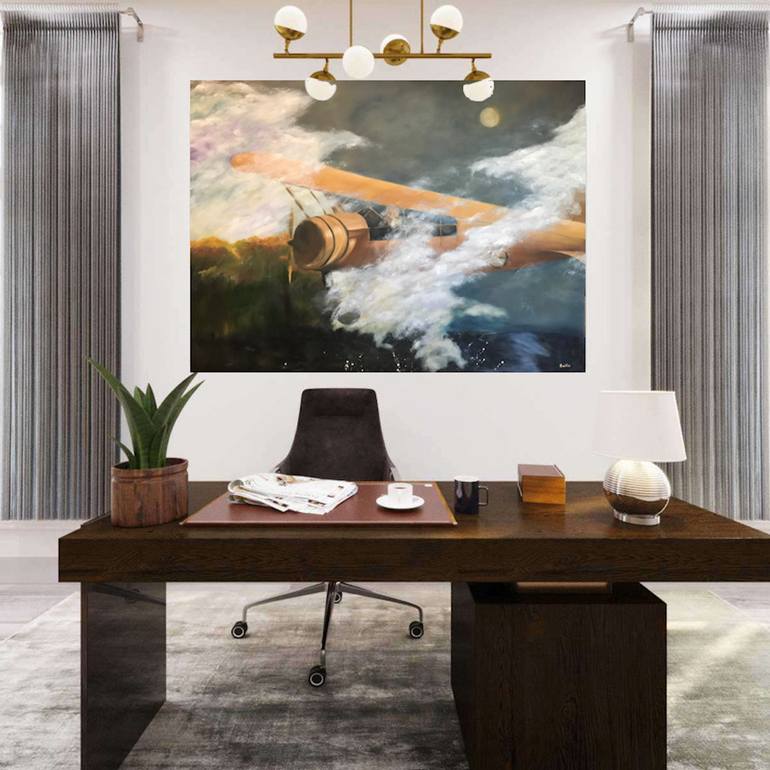 Original Abstract Expressionism Science/Technology Painting by Karen Baillie