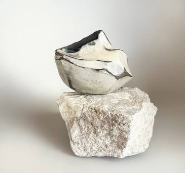 Original Black & White Beach Sculpture by Nadia Olefir