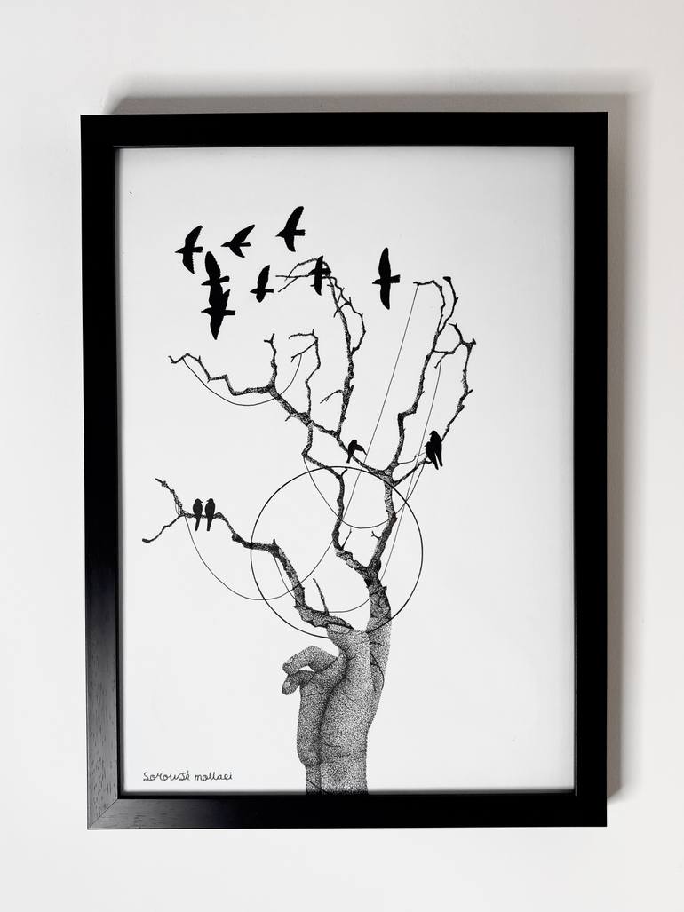 Original Figurative Nature Drawing by Soroush Mollaei