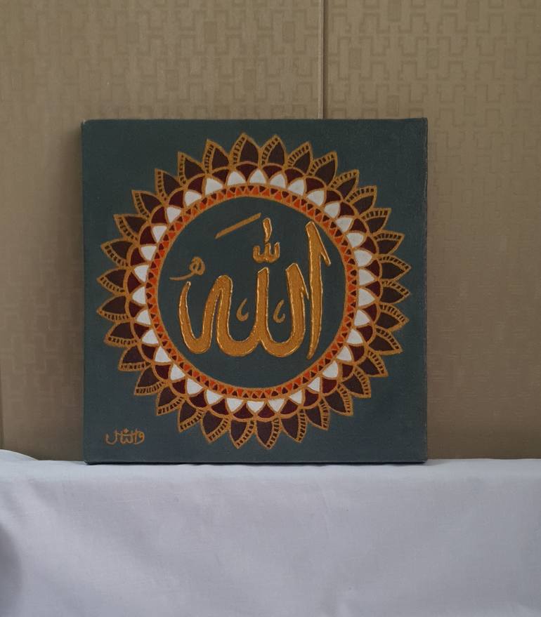 Original Art Deco Calligraphy Painting by Zubda Wanass