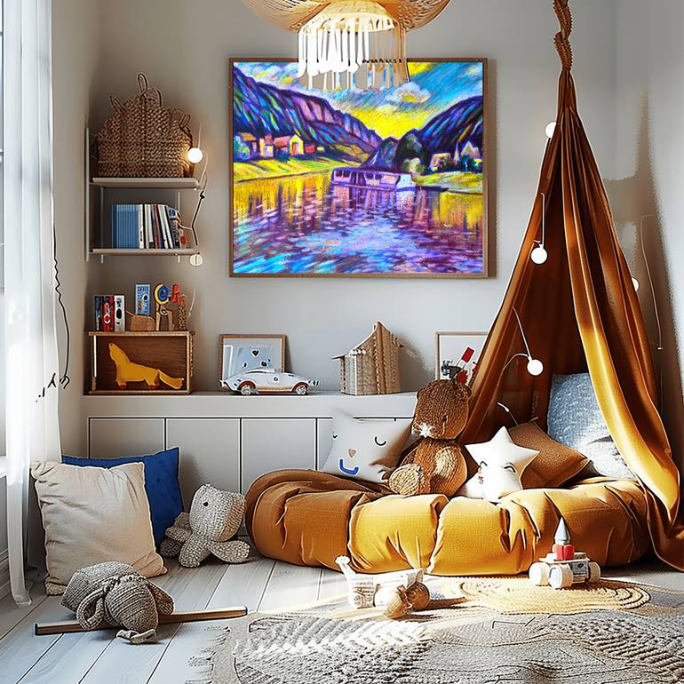 Original Impressionism Landscape Painting by Olga Bragina