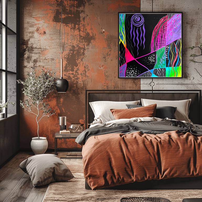 Original Expressionism Abstract Drawing by Olga Bragina