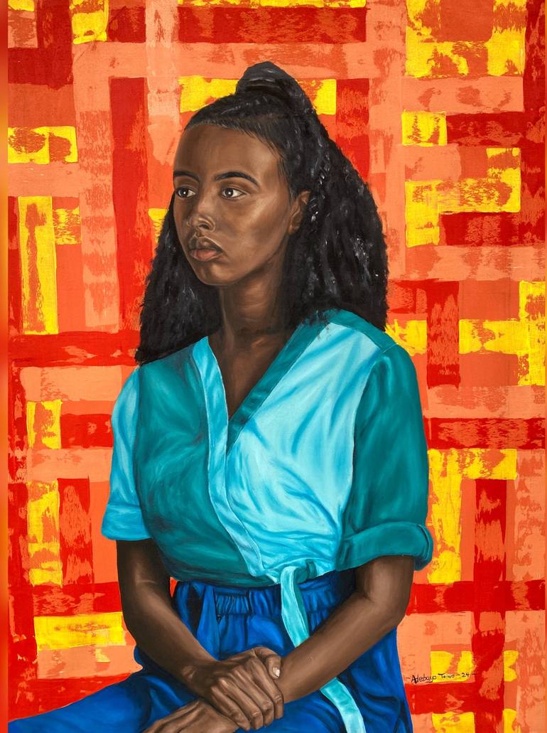 Print of Realism Women Paintings by Adebayo Taiwo