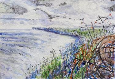 Original Abstract Landscape Mixed Media by John Thompson