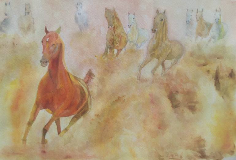 Print of Figurative Horse Paintings by Frank Ys Yu