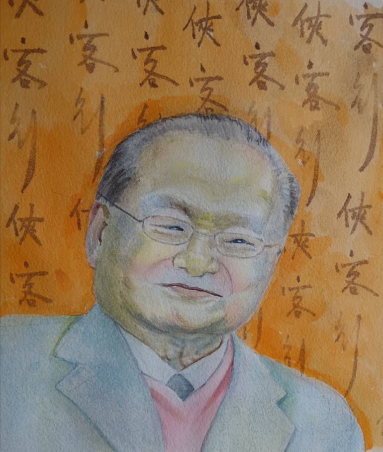 Original Men Painting by Frank Ys Yu | Realism Art on Paper | The Old Man (I)