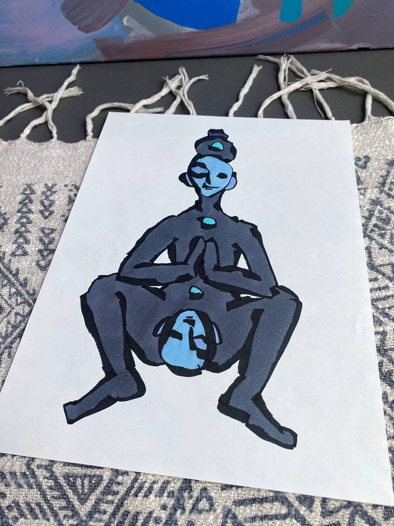 Original Minimalism Abstract Drawing by Sofi Ginger