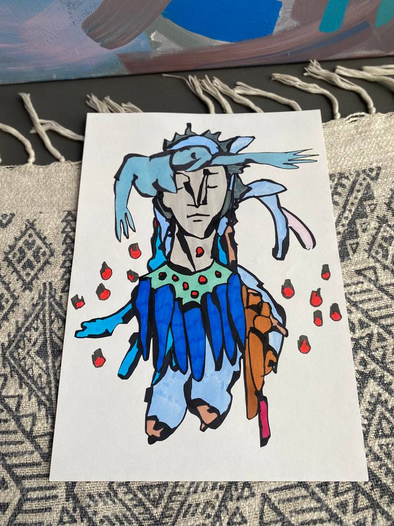 Original Abstract Body Mixed Media by Sofi Ginger