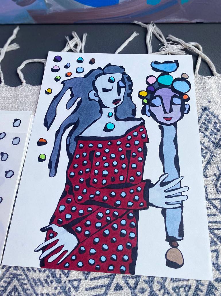 Original Contemporary Women Drawing by Sofi Ginger