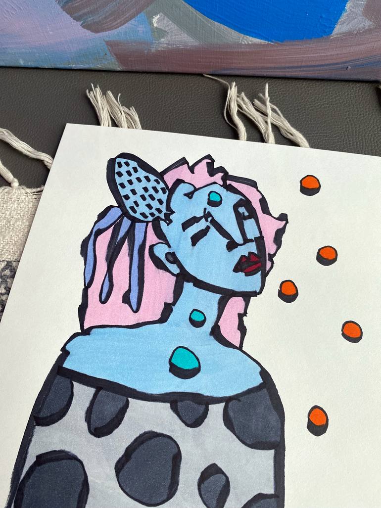 Original Conceptual Women Drawing by Sofi Ginger