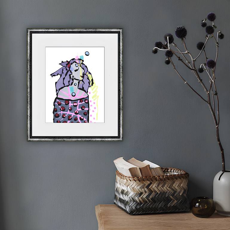 Original Abstract Body Drawing by Sofi Ginger