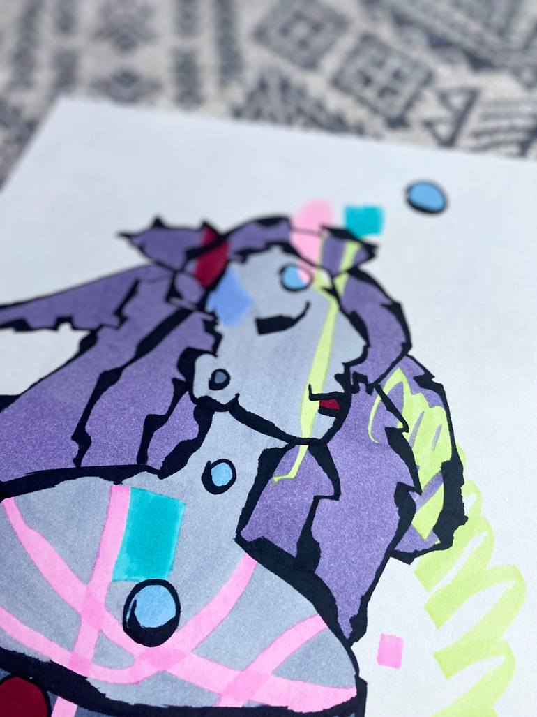 Original Abstract Body Drawing by Sofi Ginger
