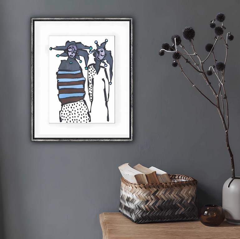 Original Abstract People Drawing by Sofi Ginger