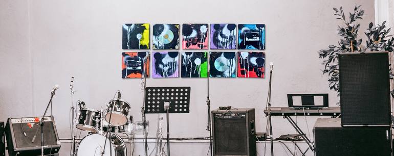 Original Street Art Music Mixed Media by Kathryn Hunter