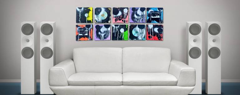 Original Street Art Music Mixed Media by Kathryn Hunter