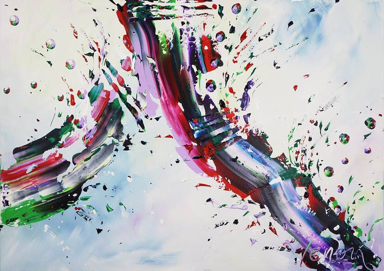 Original Abstract Painting by Dominique Lenoir | Abstract Art on Canvas | The other way