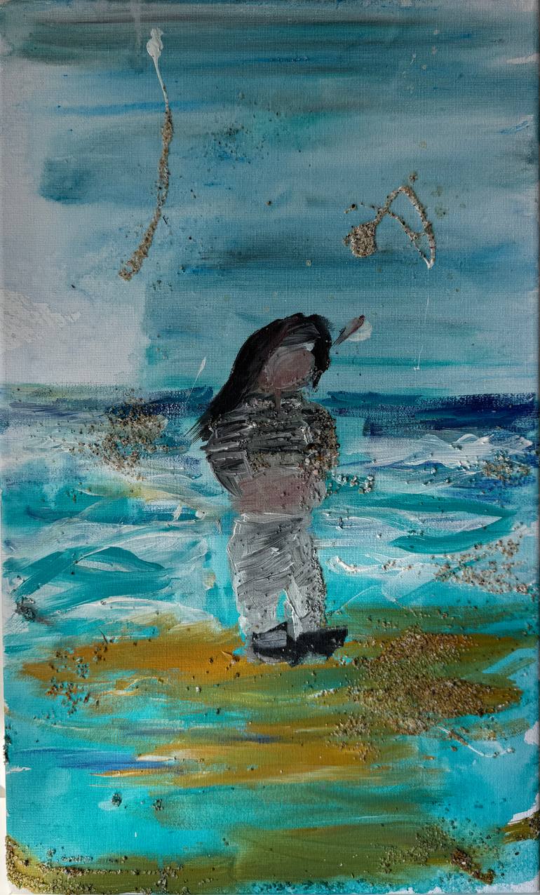 Original Love Painting by Mikhail Mikhailau | Abstract Expressionism Art on Canvas | Mother of the Sea