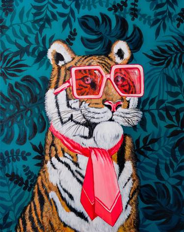Original Abstract Cats Painting by Chhavi Bhatnagar