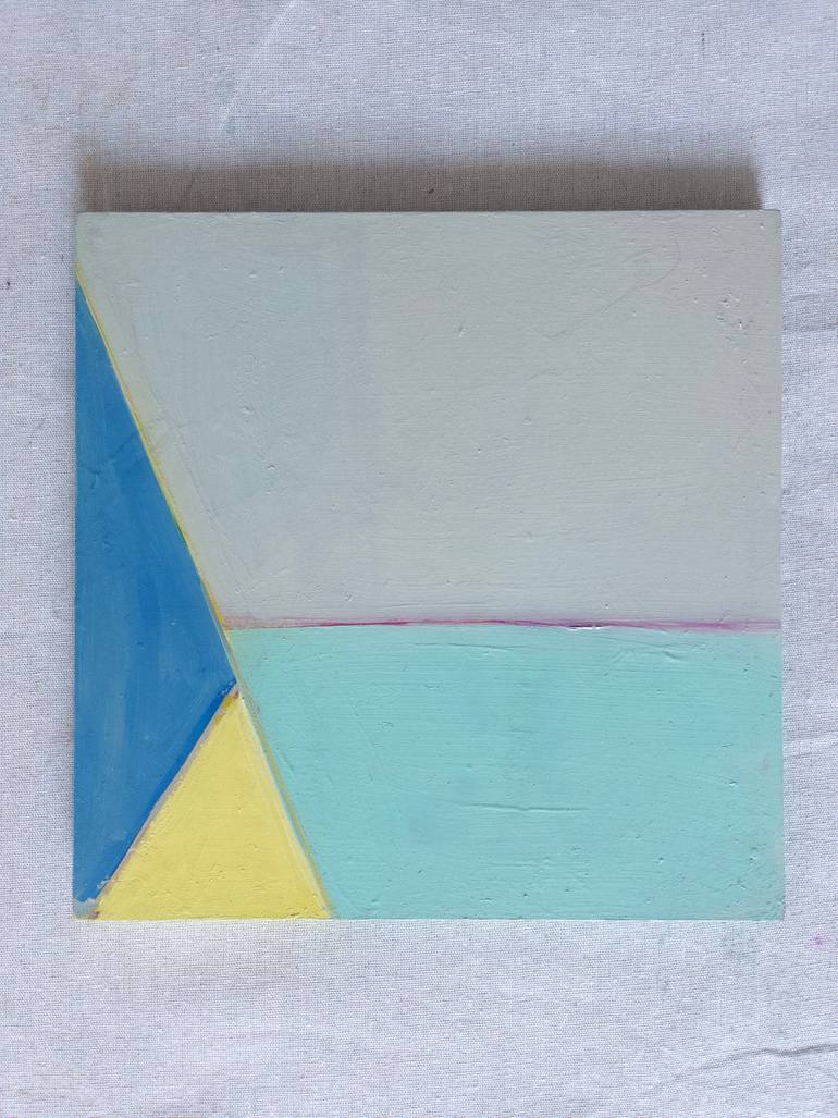 Original Abstract Architecture Painting by Natalia Zabala