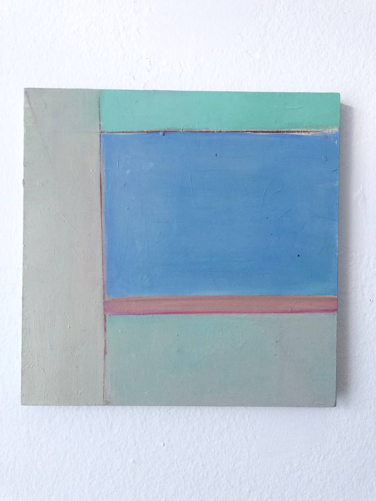 Original Abstract Architecture Painting by Natalia Zabala