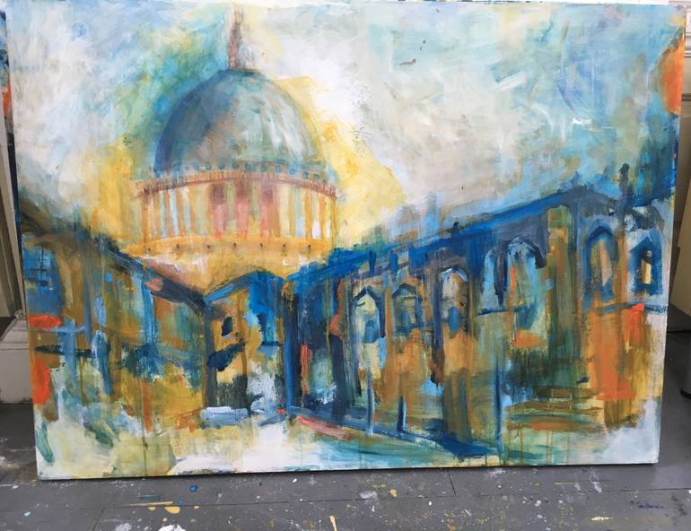Original Expressionism Architecture Painting by Beryl Desmond