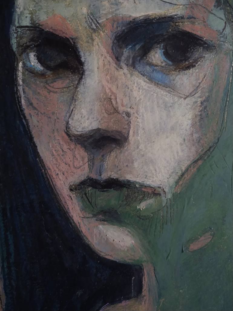 Original Abstract Expressionism Women Mixed Media by Linda Aquaro