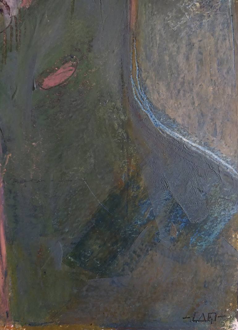 Original Abstract Expressionism Women Mixed Media by Linda Aquaro