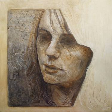 Original Expressionism Women Painting by Linda Aquaro