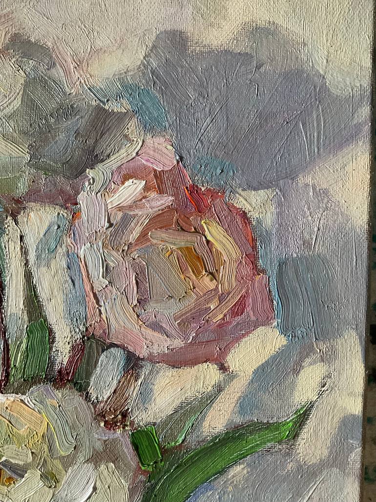 Original Impressionism Floral Painting by Mariia Vinnichuk