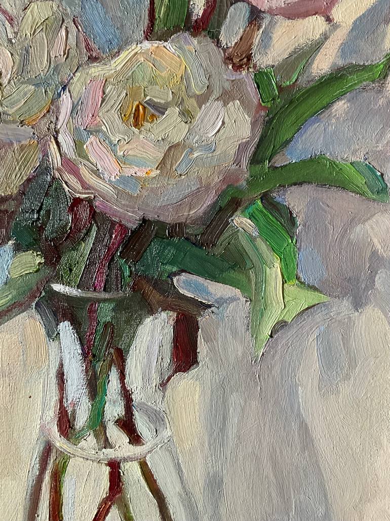Original Impressionism Floral Painting by Mariia Vinnichuk