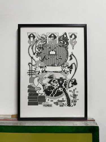 Original Art Nouveau Abstract Printmaking by Mykyta Ovsiannikov