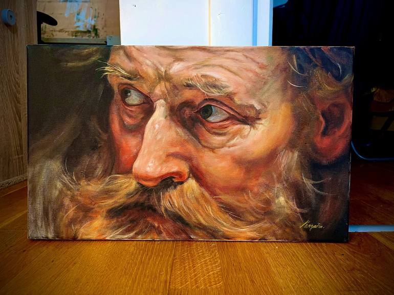 Original Realism People Painting by Kresimir Kargacin