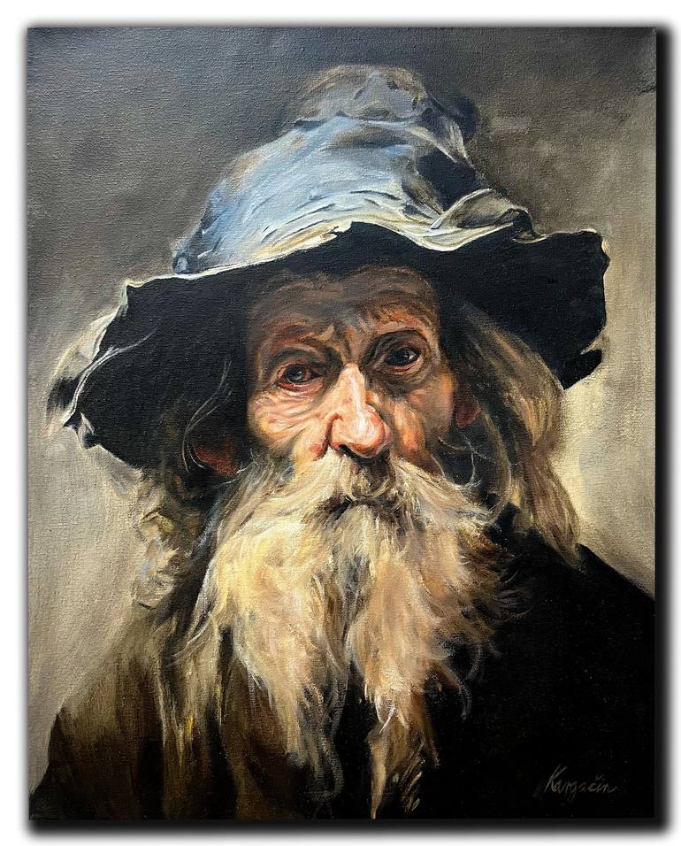 Original Realism People Painting by Kresimir Kargacin