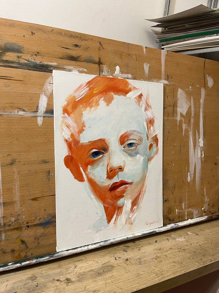 Original Realism People Painting by Kresimir Kargacin