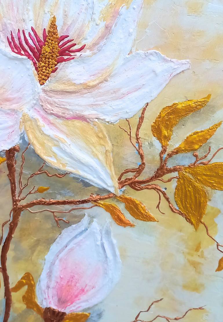 Original Abstract Floral Painting by Nida Khan