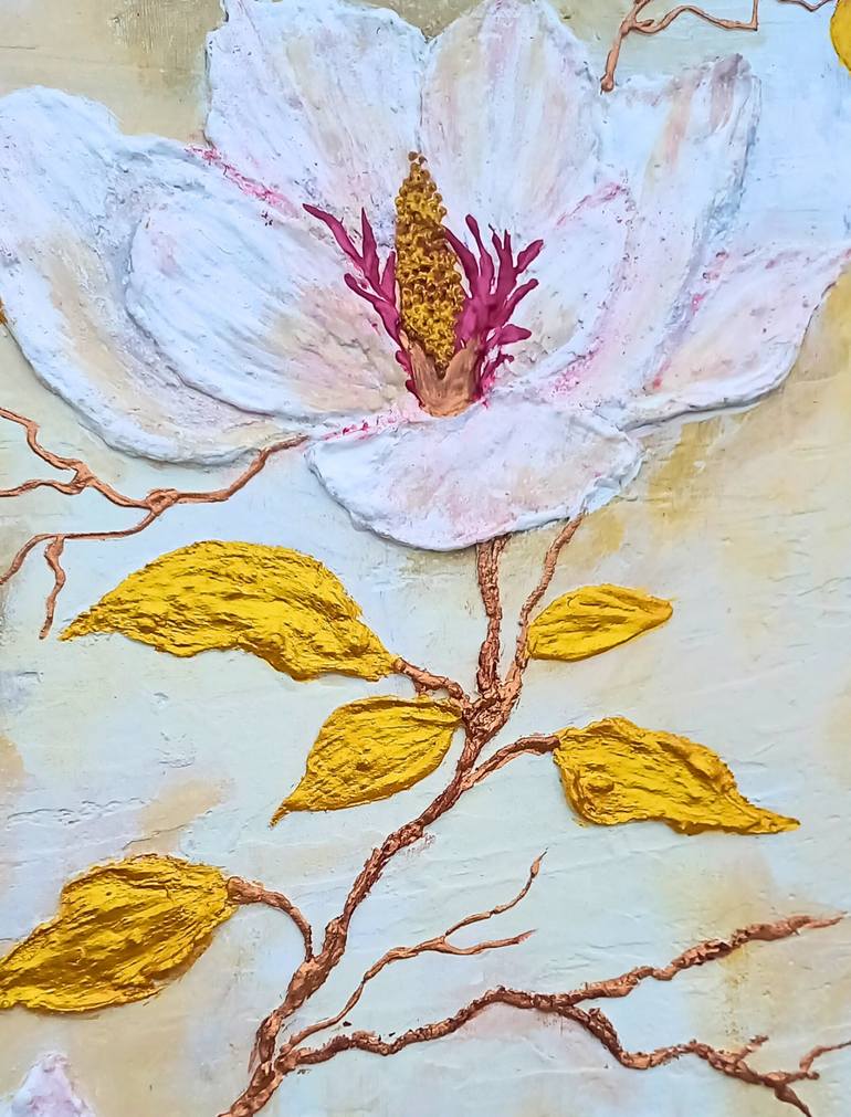 Original Abstract Floral Painting by Nida Khan