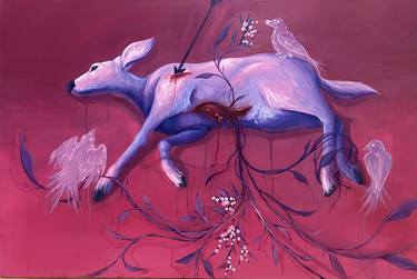 Original Symbolism Animal Paintings by Ariel Alcalde