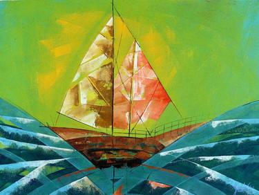 Original Abstract Expressionism Abstract Paintings by Janak Goswami