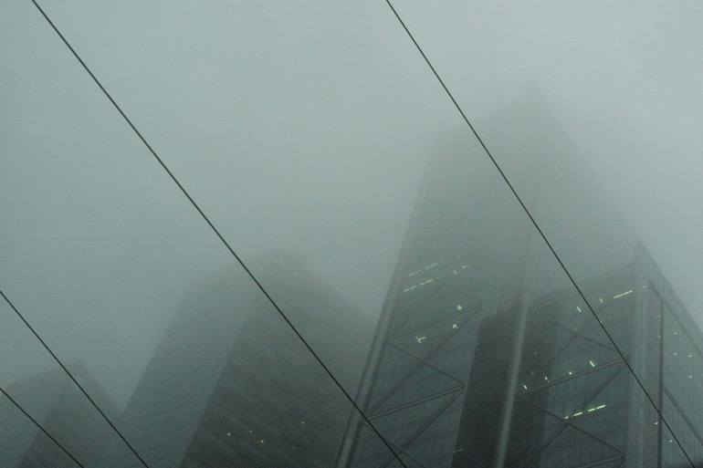 Original Architecture Photography by Renny Maslow | Contemporary Art on Paper | Towers and Wires