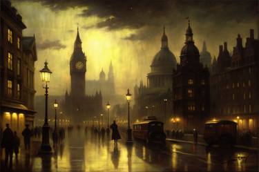 Original Classicism Cities Paintings by Sam Wang