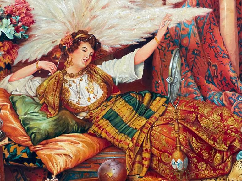 Original Classicism Women Painting by Wala Alhadad