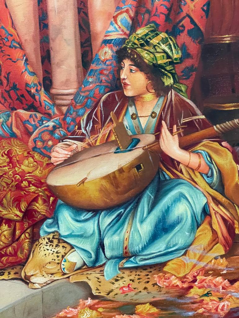 Original Classicism Women Painting by Wala Alhadad