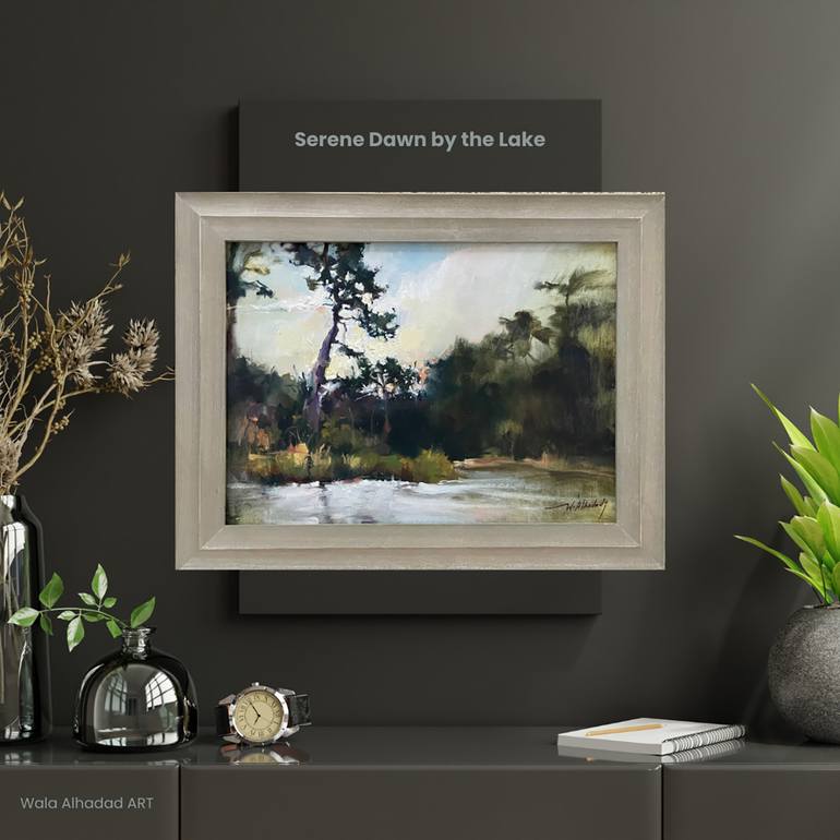 Original Romanticism Landscape Painting by Wala Alhadad