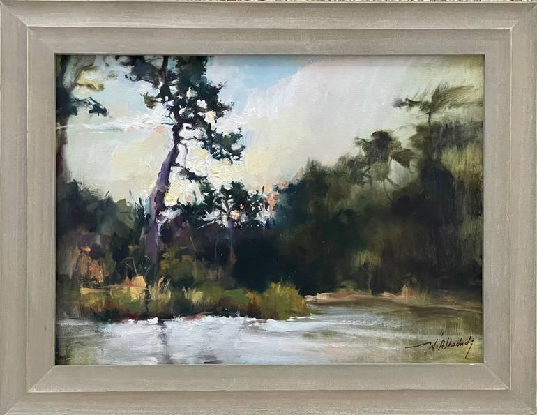Original Romanticism Landscape Painting by Wala Alhadad