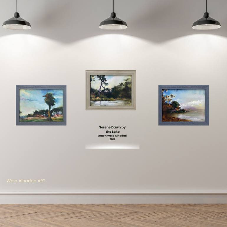 Original Romanticism Landscape Painting by Wala Alhadad
