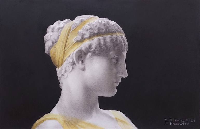 Print of Realism Classical Mythology Drawings by Tamar Nakaidze