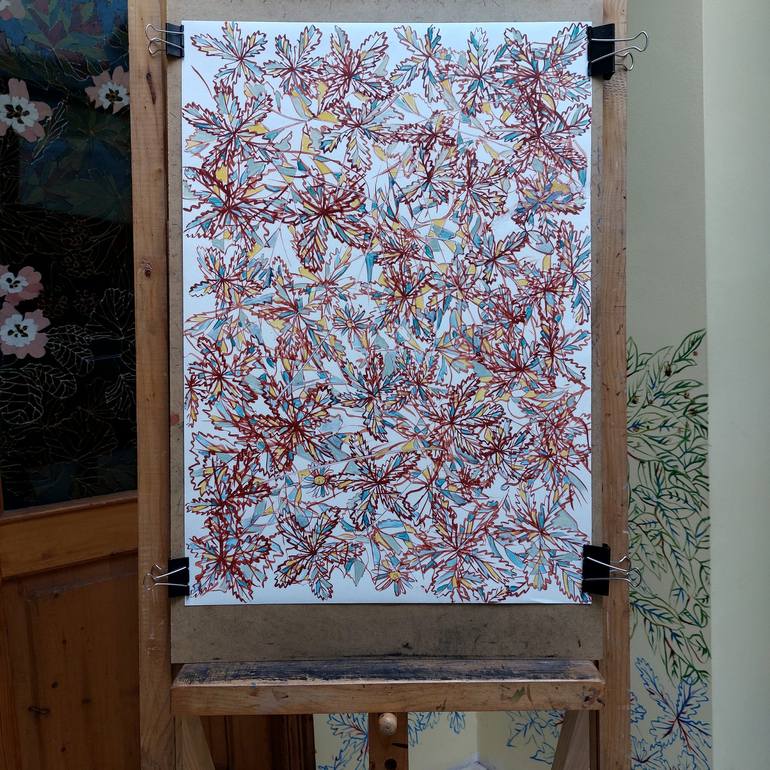 Original Contemporary Floral Painting by Tamar Nakaidze