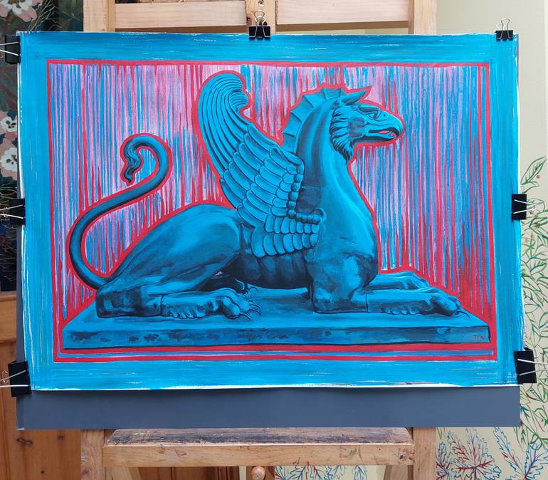 Original Realism Classical Mythology Painting by Tamar Nakaidze