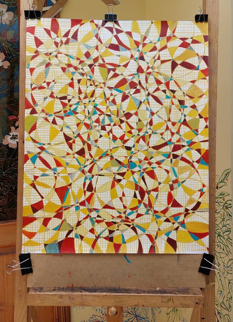Original Fractal Abstract Painting by Tamar Nakaidze