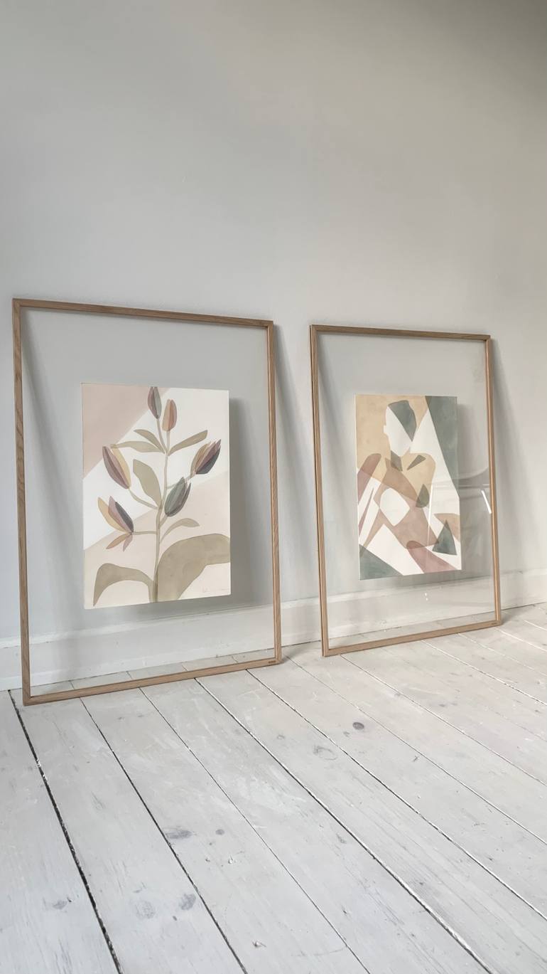 Original Abstract Floral Painting by Céline Nordberg Nielsen